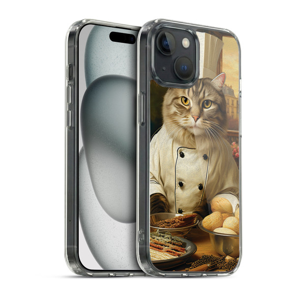 Michael David Ward Humor & Botanicals Cat Chef Soft Gel Case for Apple iPhone 15 & MagSafe