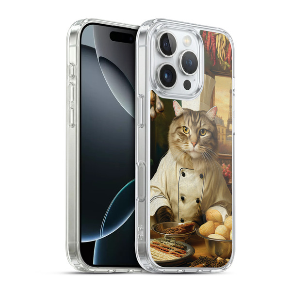 Michael David Ward Humor & Botanicals Cat Chef Soft Gel Case for Apple iPhone 16 Pro & MagSafe