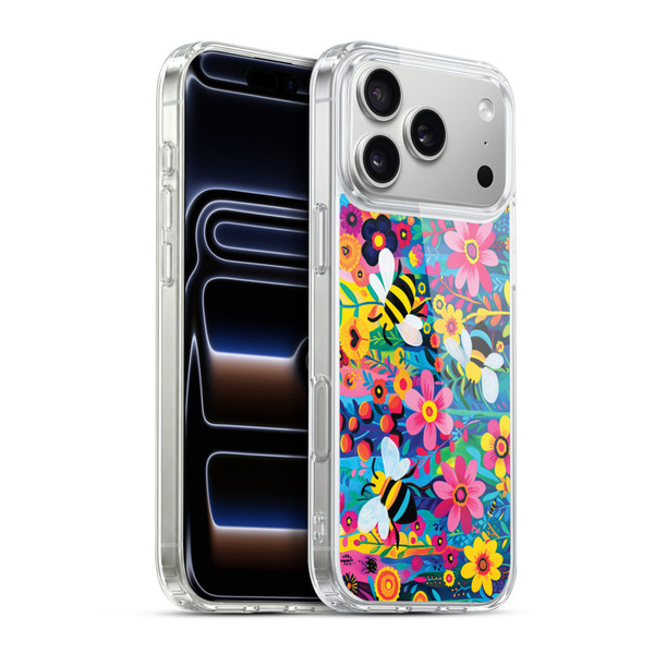 Michael David Ward Humor & Botanicals Bees and Flowers Soft Gel Case for Apple iPhone 17 Pro Max