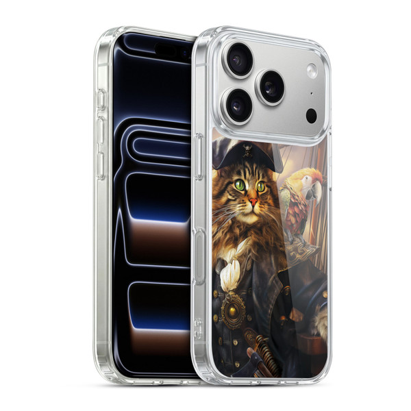 Michael David Ward Humor & Botanicals Captain Cat Soft Gel Case for Apple iPhone 17 Pro