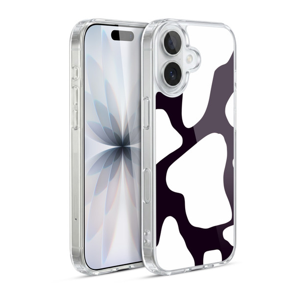 Grace Illustration Cow Prints Black And White Soft Gel Case for Apple iPhone 17