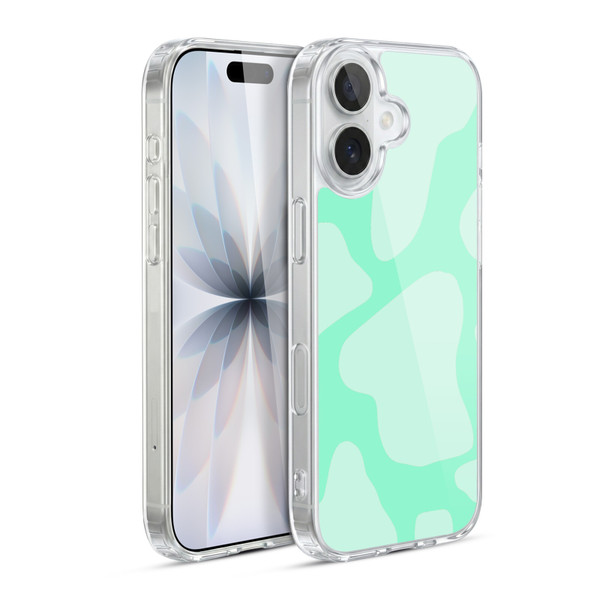 Grace Illustration Cow Prints Mint Green Soft Gel Case for Apple iPhone 17