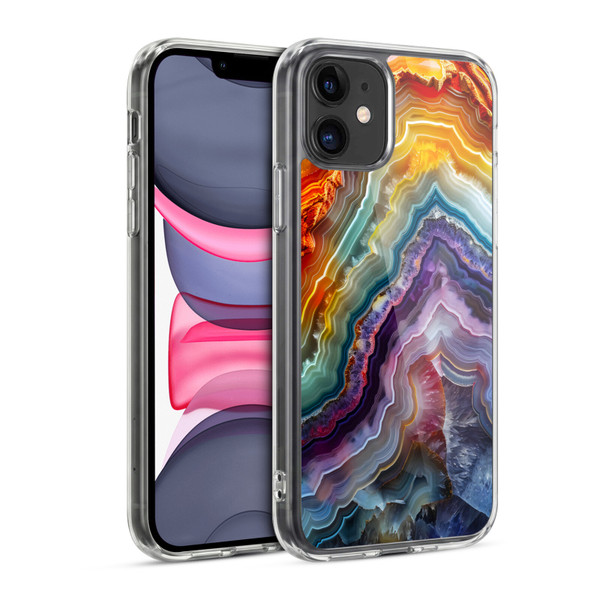Haroulita Agates Stripes Soft Gel Case for Apple iPhone 11