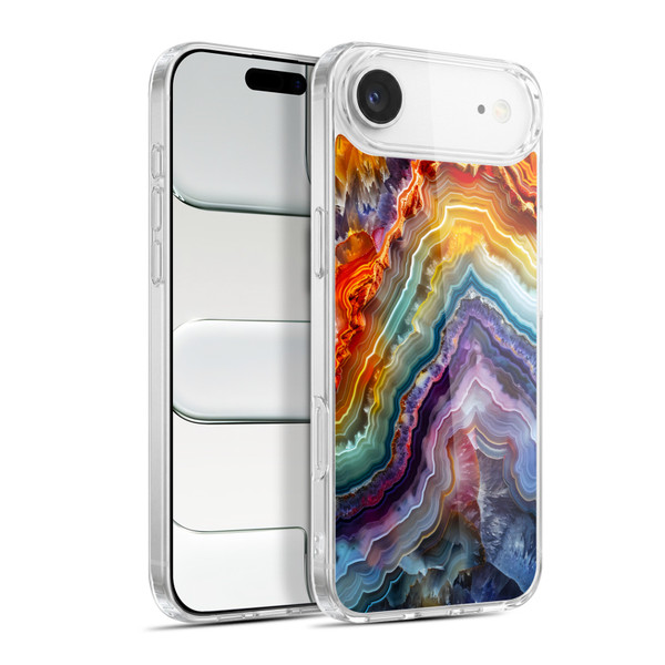 Haroulita Agates Stripes Soft Gel Case for Apple iPhone 17 Air