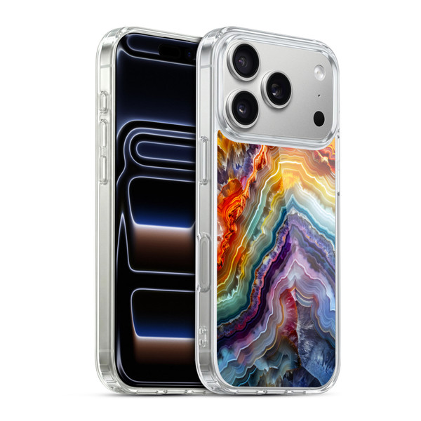 Haroulita Agates Stripes Soft Gel Case for Apple iPhone 17 Pro