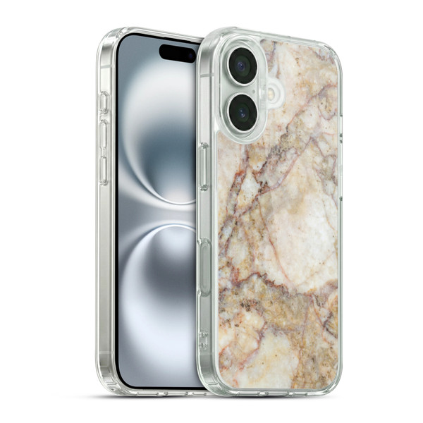 Haroulita Marble Taupe 2 Soft Gel Case for Apple iPhone 16 & MagSafe