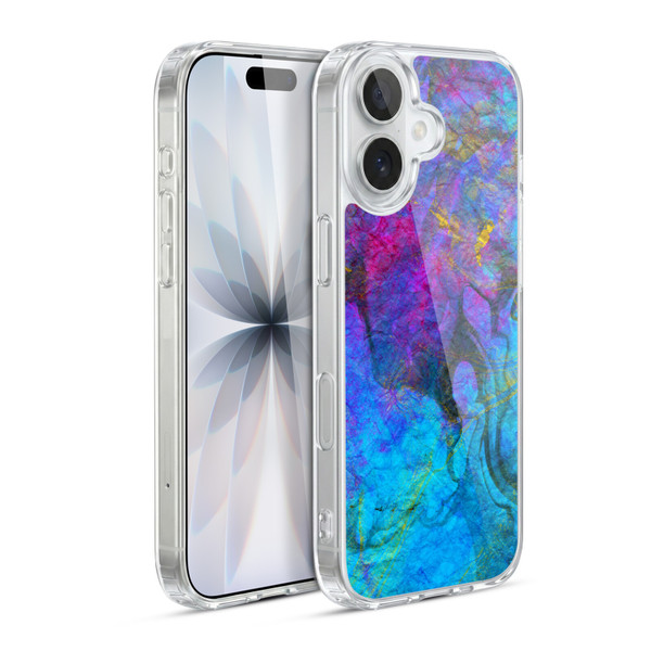Haroulita Marble Blue Gold 2 Soft Gel Case for Apple iPhone 17