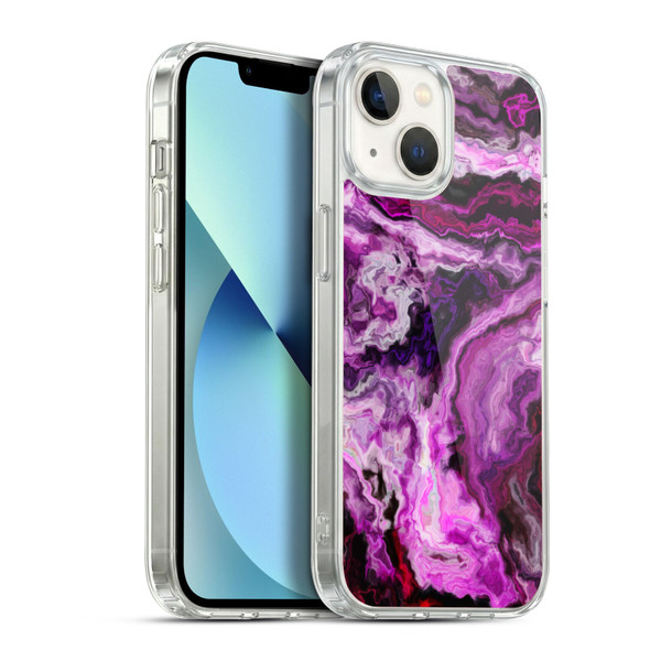 Haroulita Marble 2 Purple Mauve Soft Gel Case for Apple iPhone 13