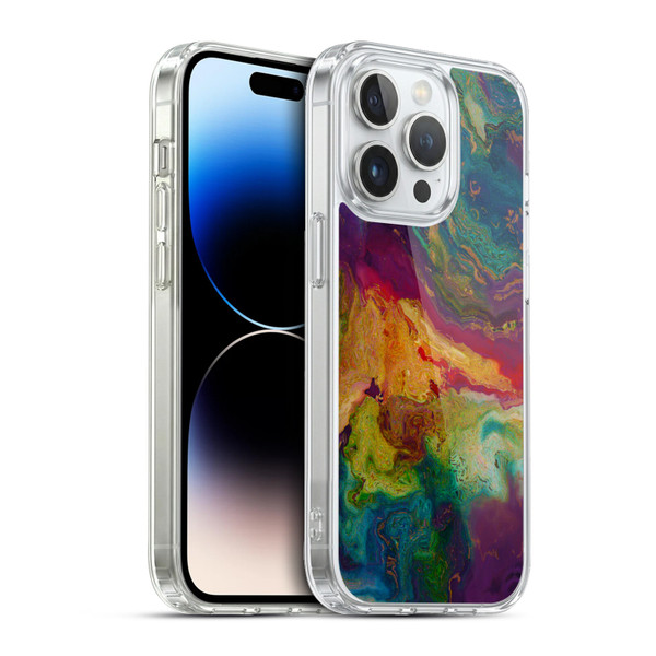 Haroulita Marble 2 Colourful 2 Soft Gel Case for Apple iPhone 13 Pro & MagSafe