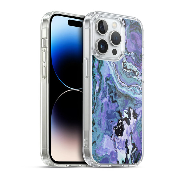 Haroulita Marble 2 Indigo Violet Soft Gel Case for Apple iPhone 13 Pro & MagSafe