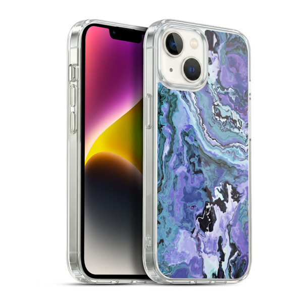 Haroulita Marble 2 Indigo Violet Soft Gel Case for Apple iPhone 14