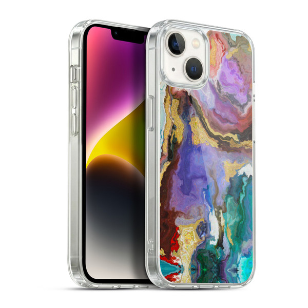 Haroulita Marble 2 Colourful Soft Gel Case for Apple iPhone 14 Plus & MagSafe