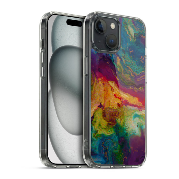 Haroulita Marble 2 Colourful 2 Soft Gel Case for Apple iPhone 15 & MagSafe