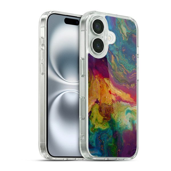 Haroulita Marble 2 Colourful 2 Soft Gel Case for Apple iPhone 16 & MagSafe