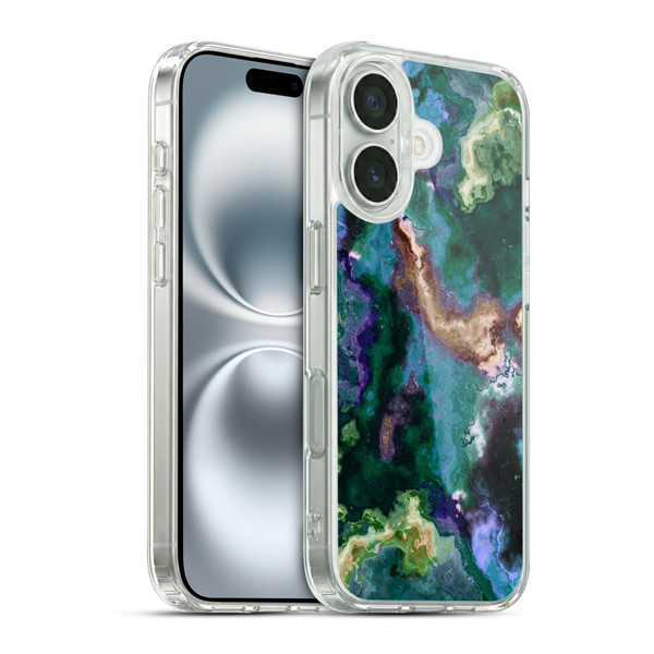 Haroulita Marble 2 Green Soft Gel Case for Apple iPhone 16 & MagSafe