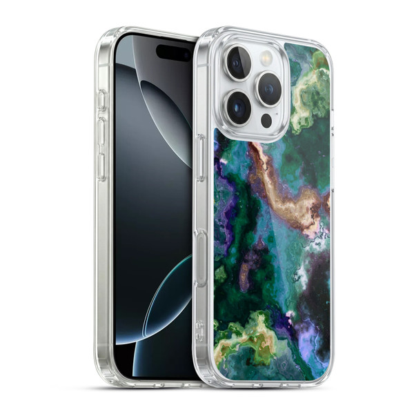 Haroulita Marble 2 Green Soft Gel Case for Apple iPhone 16 Pro & MagSafe
