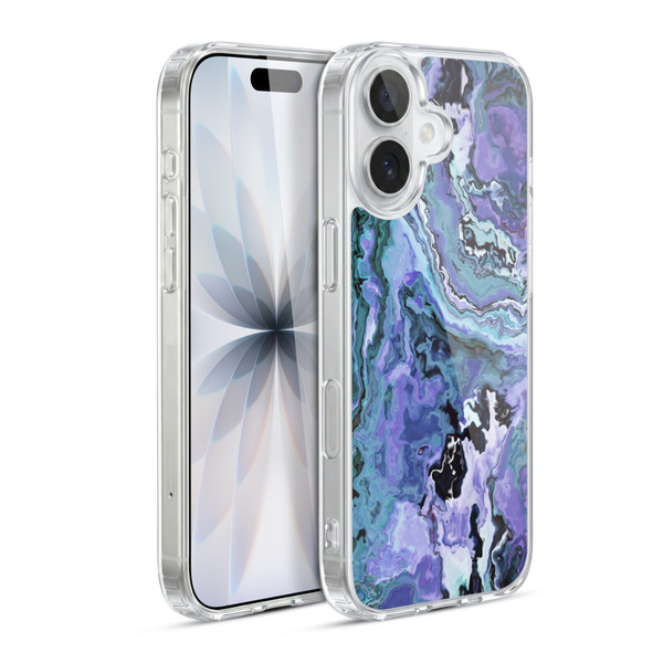 Haroulita Marble 2 Indigo Violet Soft Gel Case for Apple iPhone 17