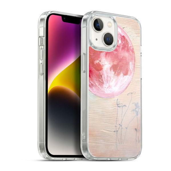 Mai Autumn Space And Sky Pink Moon Soft Gel Case for Apple iPhone 14