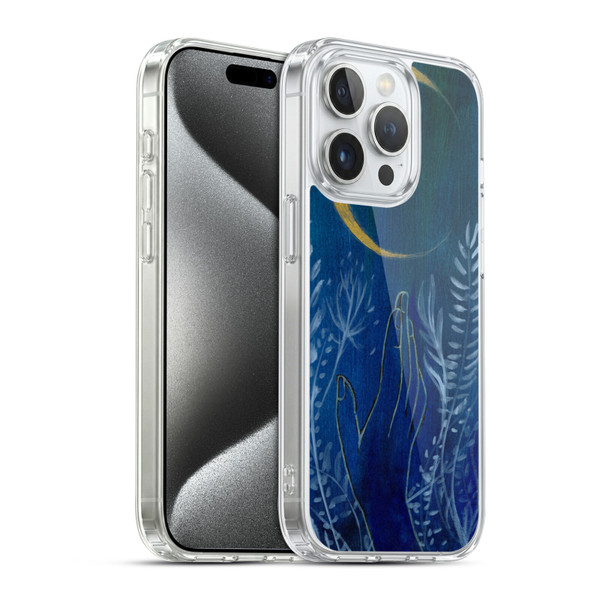 Mai Autumn Space And Sky Flower Moon Soft Gel Case for Apple iPhone 15 Pro & MagSafe
