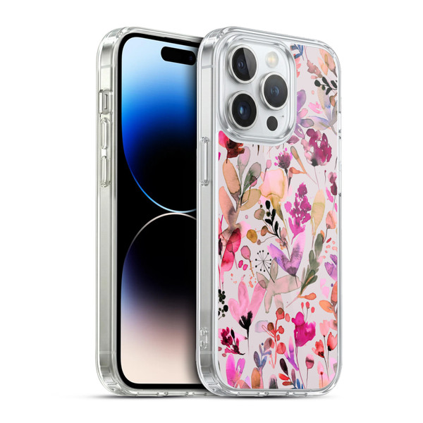 Ninola Botanical Patterns Artsy Ink Flowers Soft Gel Case for Apple iPhone 13 Pro & MagSafe