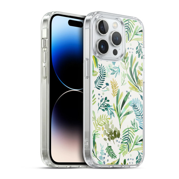 Ninola Botanical Patterns Tuscany Green Leaves Soft Gel Case for Apple iPhone 13 Pro & MagSafe