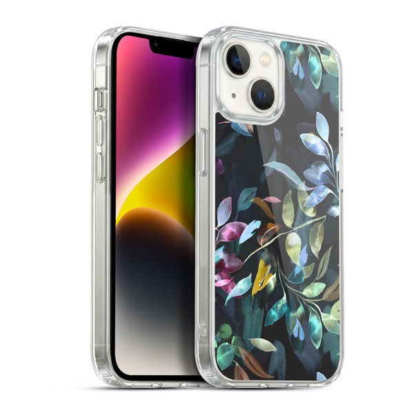 Ninola Botanical Patterns Watercolor Mystic Leaves Soft Gel Case for Apple iPhone 14