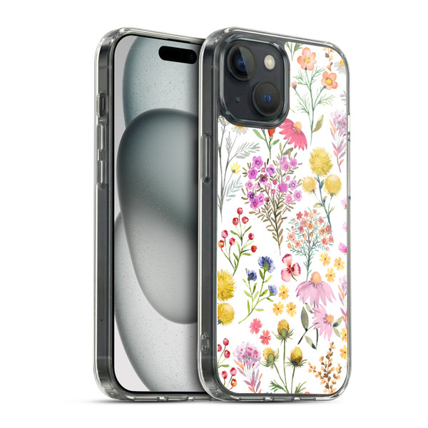 Ninola Botanical Patterns Delicate Soft Gel Case for Apple iPhone 15 & MagSafe