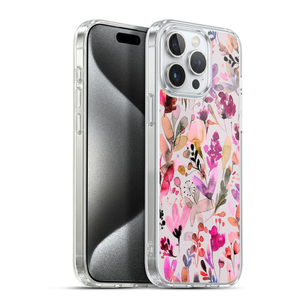 Ninola Botanical Patterns Artsy Ink Flowers Soft Gel Case for Apple iPhone 15 Pro Max & MagSafe