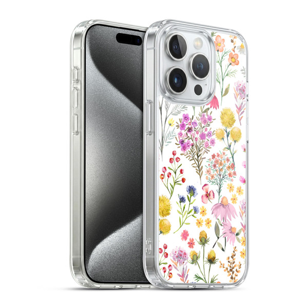 Ninola Botanical Patterns Delicate Soft Gel Case for Apple iPhone 15 Pro & MagSafe