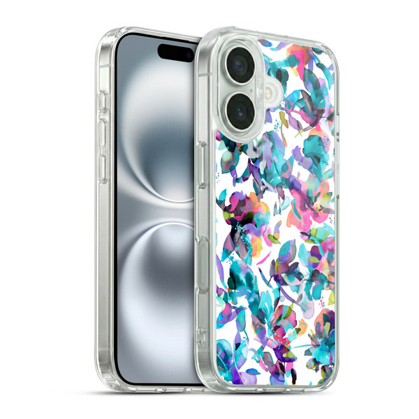 Ninola Botanical Patterns Watery Hibiscus Soft Gel Case for Apple iPhone 16 & MagSafe