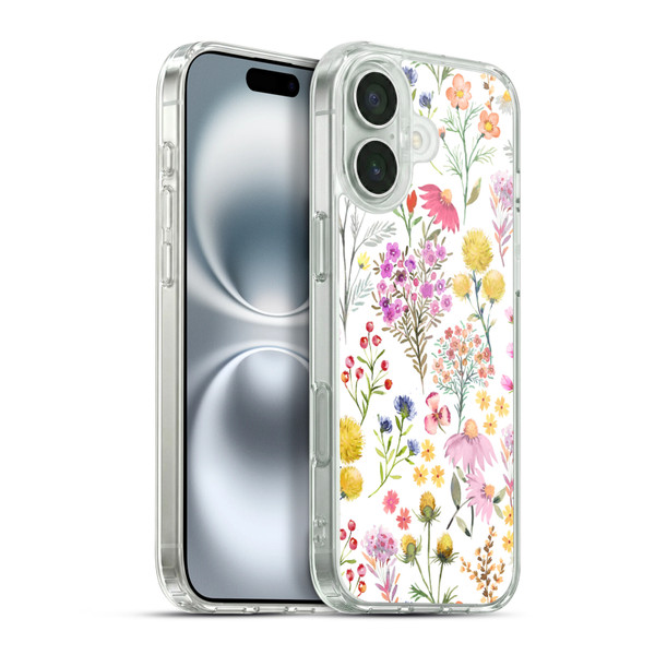 Ninola Botanical Patterns Delicate Soft Gel Case for Apple iPhone 16 Plus & MagSafe