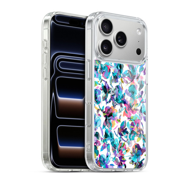 Ninola Botanical Patterns Watery Hibiscus Soft Gel Case for Apple iPhone 17 Pro