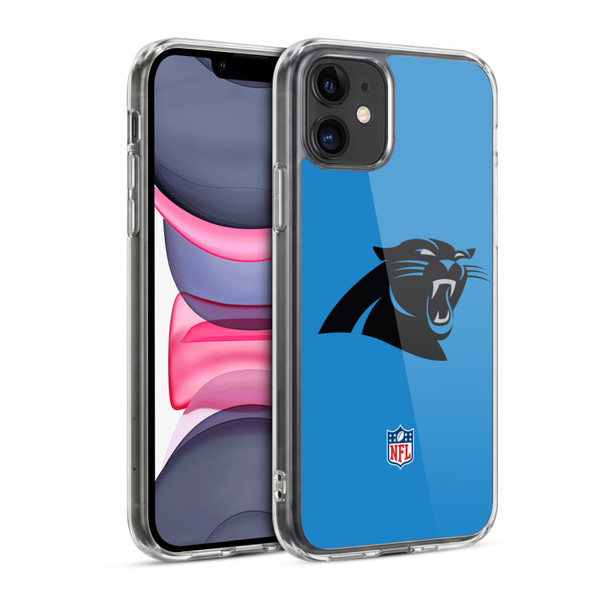 NFL Carolina Panthers Logo Plain Soft Gel Case for Apple iPhone 11