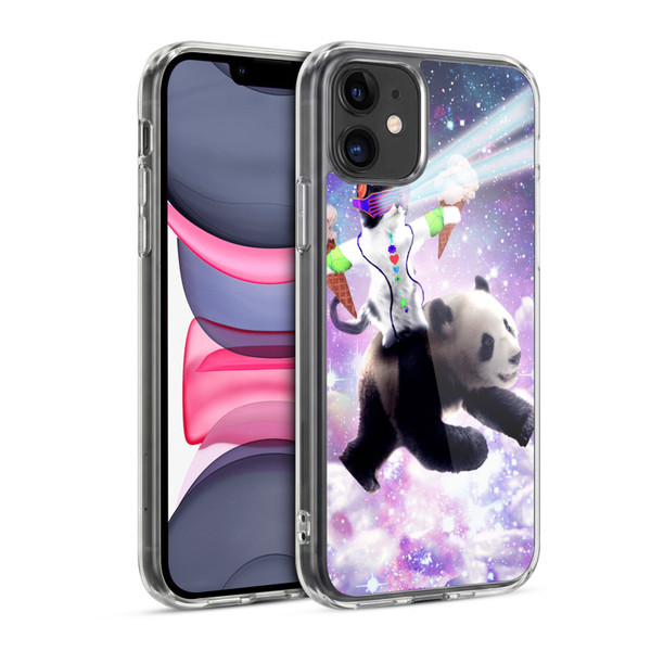 Random Galaxy Space Cat Purple Galaxy Panda Soft Gel Case for Apple iPhone 11