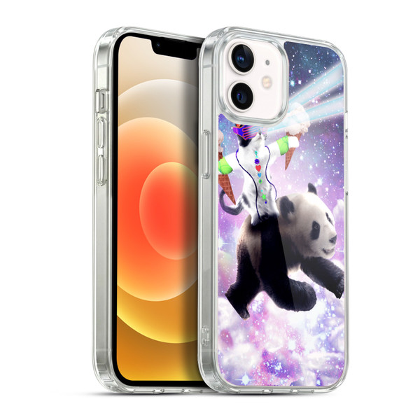 Random Galaxy Space Cat Purple Galaxy Panda Soft Gel Case for Apple iPhone 12 / iPhone 12 Pro & MagSafe