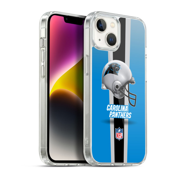 NFL Carolina Panthers Logo Helmet Soft Gel Case for Apple iPhone 14 Plus & MagSafe