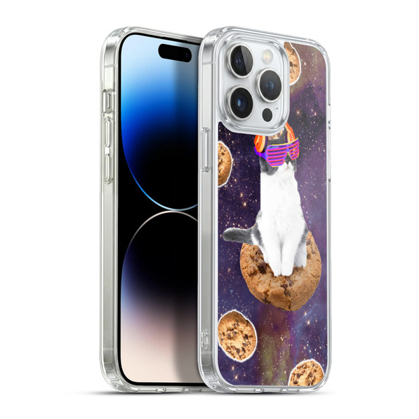 Random Galaxy Space Cat Dream Cookie Galaxy Soft Gel Case for Apple iPhone 13 Pro Max & MagSafe