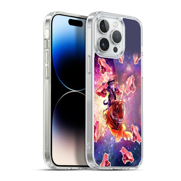 Random Galaxy Space Cat Tiger Unicorn With Bacons Soft Gel Case for Apple iPhone 13 Pro Max & MagSafe