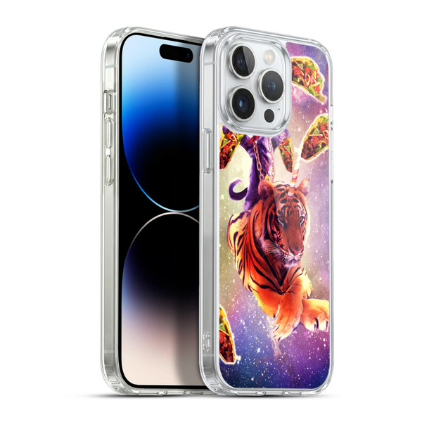 Random Galaxy Space Cat Tiger Unicorn & Tacos Soft Gel Case for Apple iPhone 13 Pro Max & MagSafe
