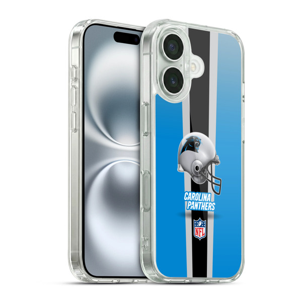 NFL Carolina Panthers Logo Helmet Soft Gel Case for Apple iPhone 16 & MagSafe