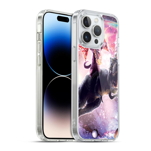 Random Galaxy Space Cat Thug & Dinosaur Unicorn Soft Gel Case for Apple iPhone 14 Pro Max & MagSafe