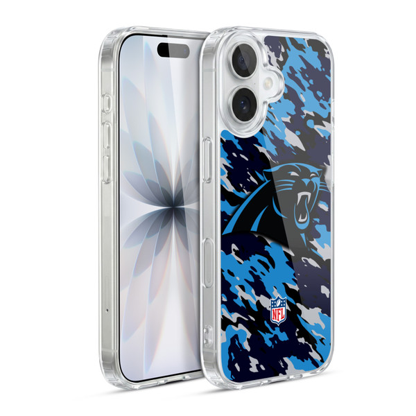 NFL Carolina Panthers Logo Camou Soft Gel Case for Apple iPhone 17