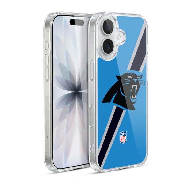 NFL Carolina Panthers Logo Stripes Soft Gel Case for Apple iPhone 17