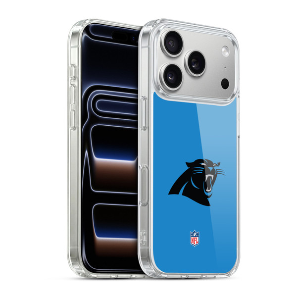 NFL Carolina Panthers Logo Plain Soft Gel Case for Apple iPhone 17 Pro