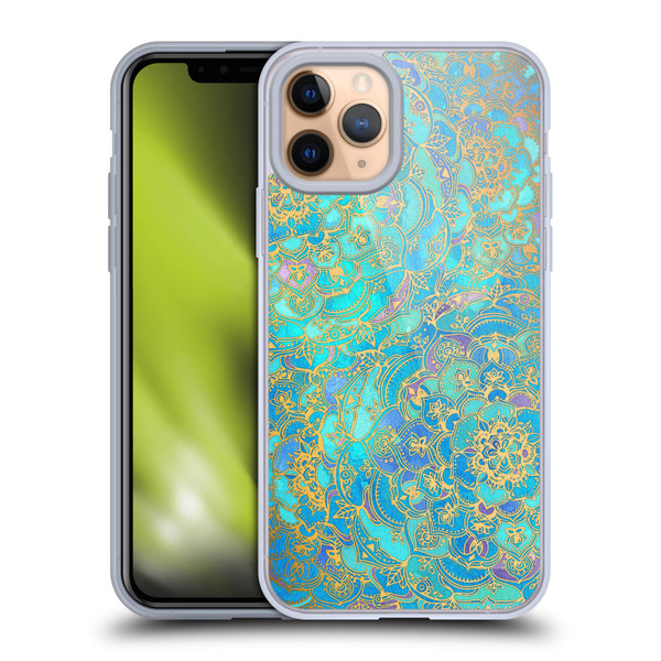 Micklyn Le Feuvre Mandala Sapphire and Jade Soft Gel Case for Apple iPhone 11 Pro