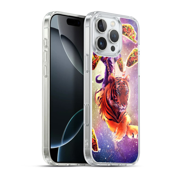 Random Galaxy Space Cat Tiger Unicorn & Tacos Soft Gel Case for Apple iPhone 16 Pro Max & MagSafe