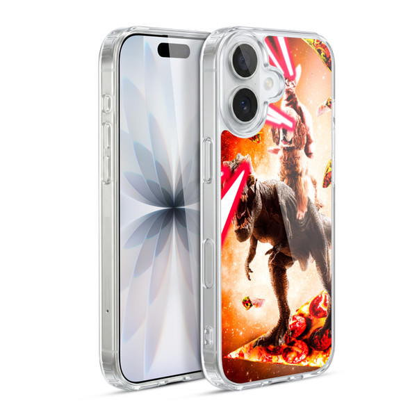 Random Galaxy Space Cat Dinosaur & Dog Lazer Eye Soft Gel Case for Apple iPhone 17