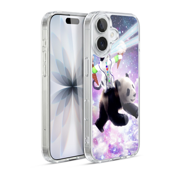 Random Galaxy Space Cat Purple Galaxy Panda Soft Gel Case for Apple iPhone 17