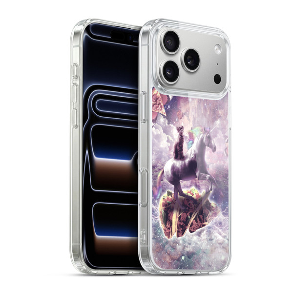 Random Galaxy Space Cat Dreamy Unicorn & Tacos Soft Gel Case for Apple iPhone 17 Pro Max