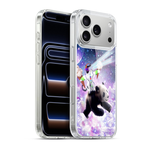 Random Galaxy Space Cat Purple Galaxy Panda Soft Gel Case for Apple iPhone 17 Pro Max